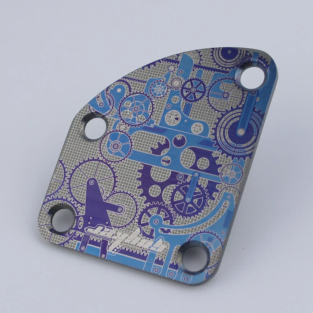 Guyker Titanium Electric Guitar Neck Back Mounting Plate Guitar Parts - Image 3
