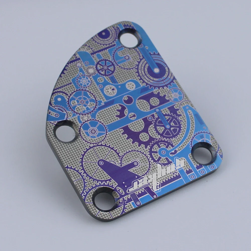 Guyker Titanium Electric Guitar Neck Back Mounting Plate Guitar Parts - Image 4
