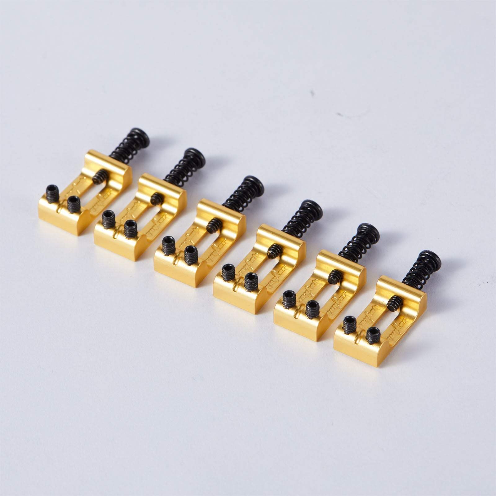 CNC-FGYG 10.5/10.8mm Tremolo Bridge Bent Brass Saddles - 6 PCS - Image 4