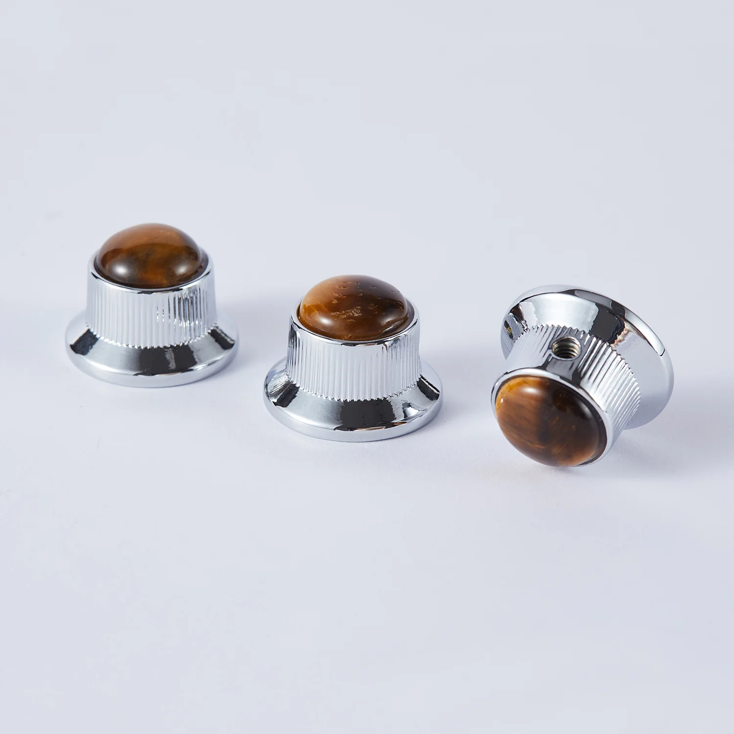 CKB020X Amber Surface Metal Knob For Electric Guitar Bass Dia. 6mm - Image 4