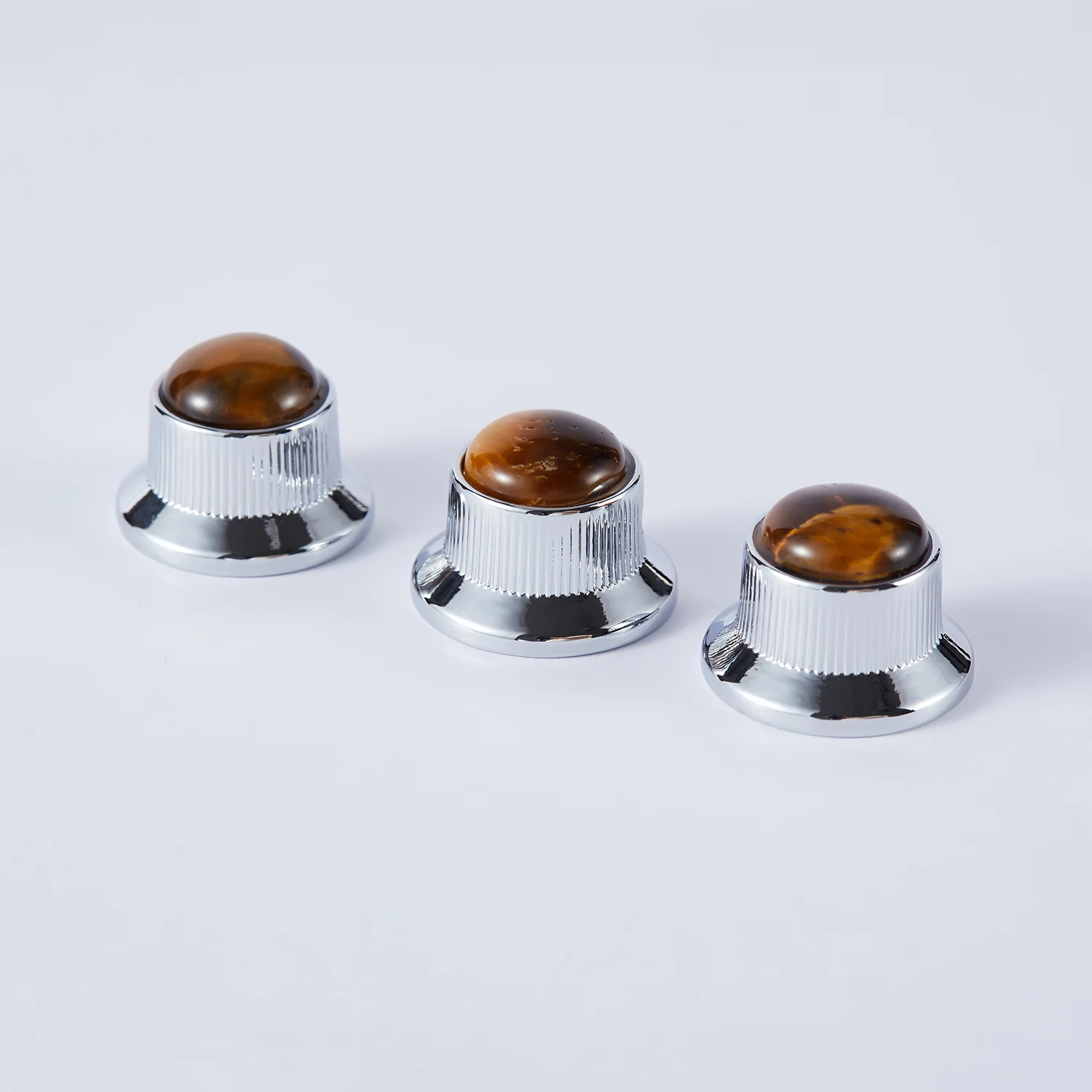 CKB020X Amber Surface Metal Knob For Electric Guitar Bass Dia. 6mm - Image 5