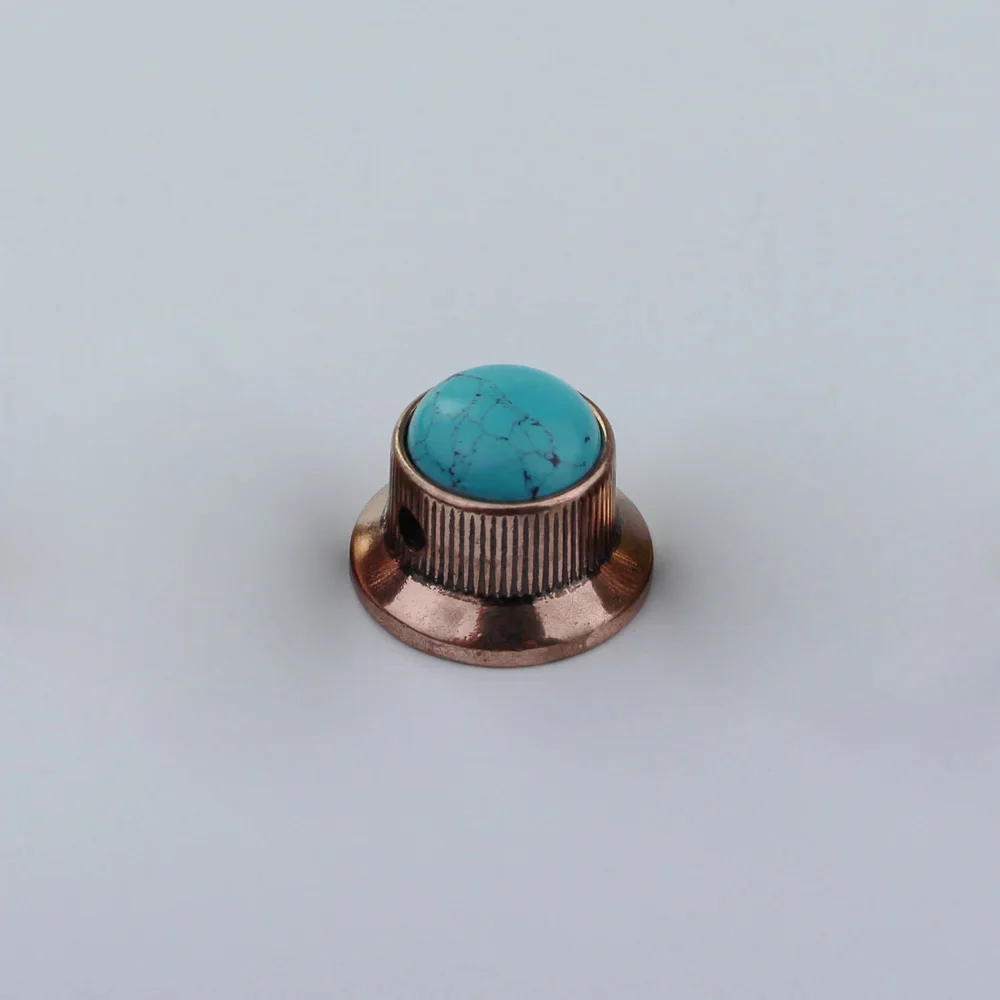 CKB020X  Blue Turquoise Surface Electric Guitar Bass Metal Control Volume Knob - Image 16
