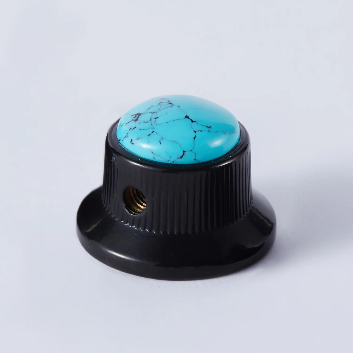 CKB020X  Blue Turquoise Surface Electric Guitar Bass Metal Control Volume Knob - Image 3