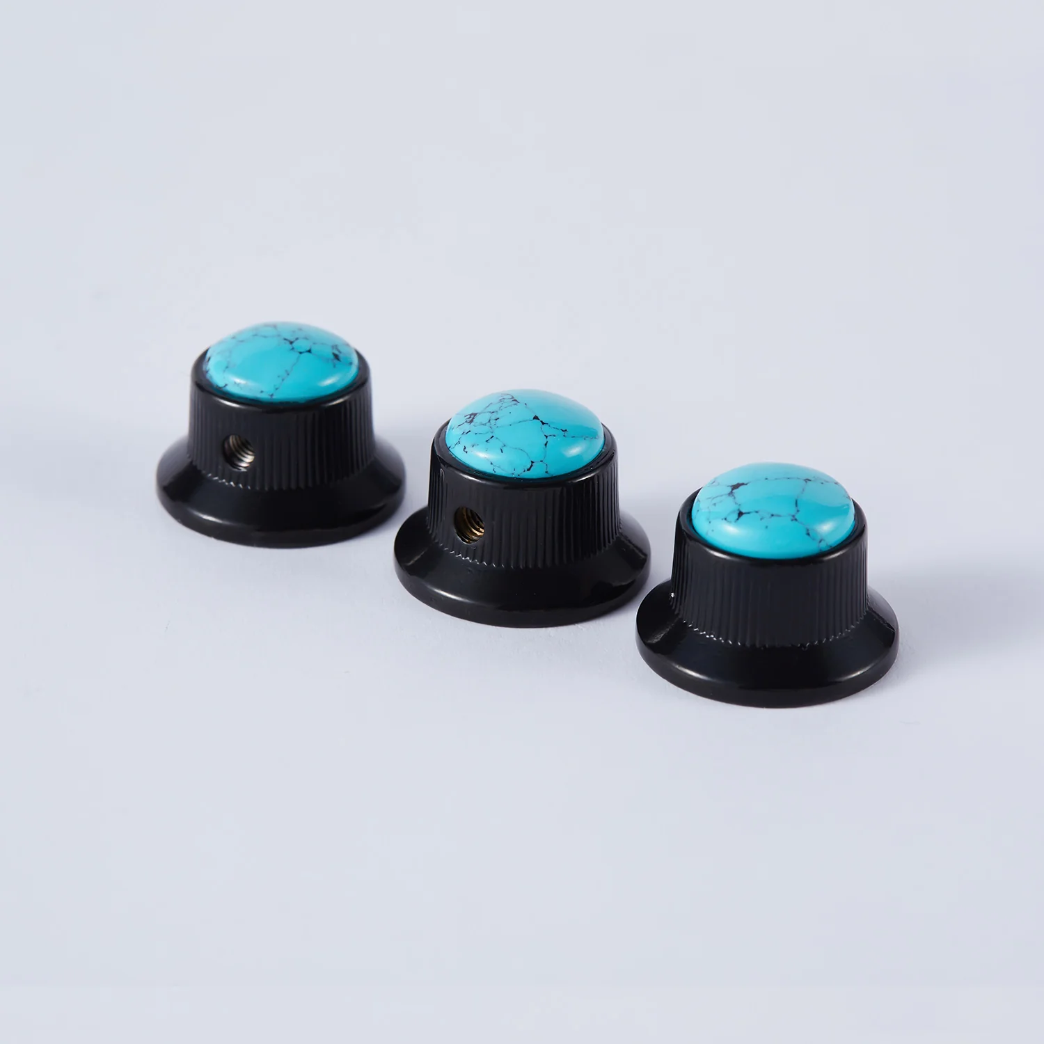 CKB020X  Blue Turquoise Surface Electric Guitar Bass Metal Control Volume Knob - Image 6