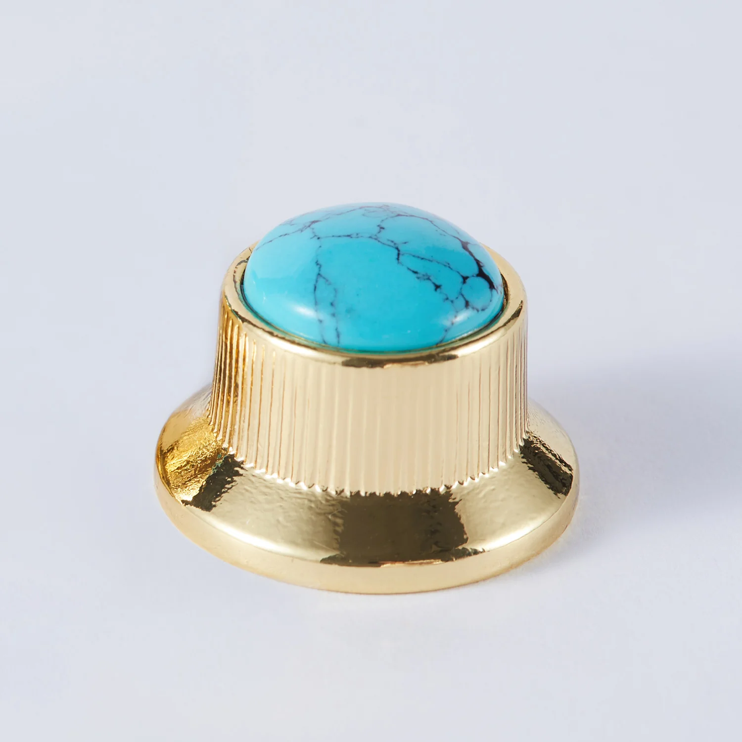 CKB020X  Blue Turquoise Surface Electric Guitar Bass Metal Control Volume Knob - Image 7