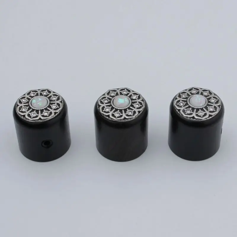 WK001 Guyker Potentiometer Knob White flower surface Inner Diameter 6MM - Image 4