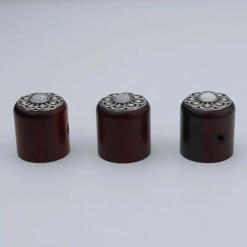 WK001 Guyker Potentiometer Knob White flower surface Inner Diameter 6MM - Image 5