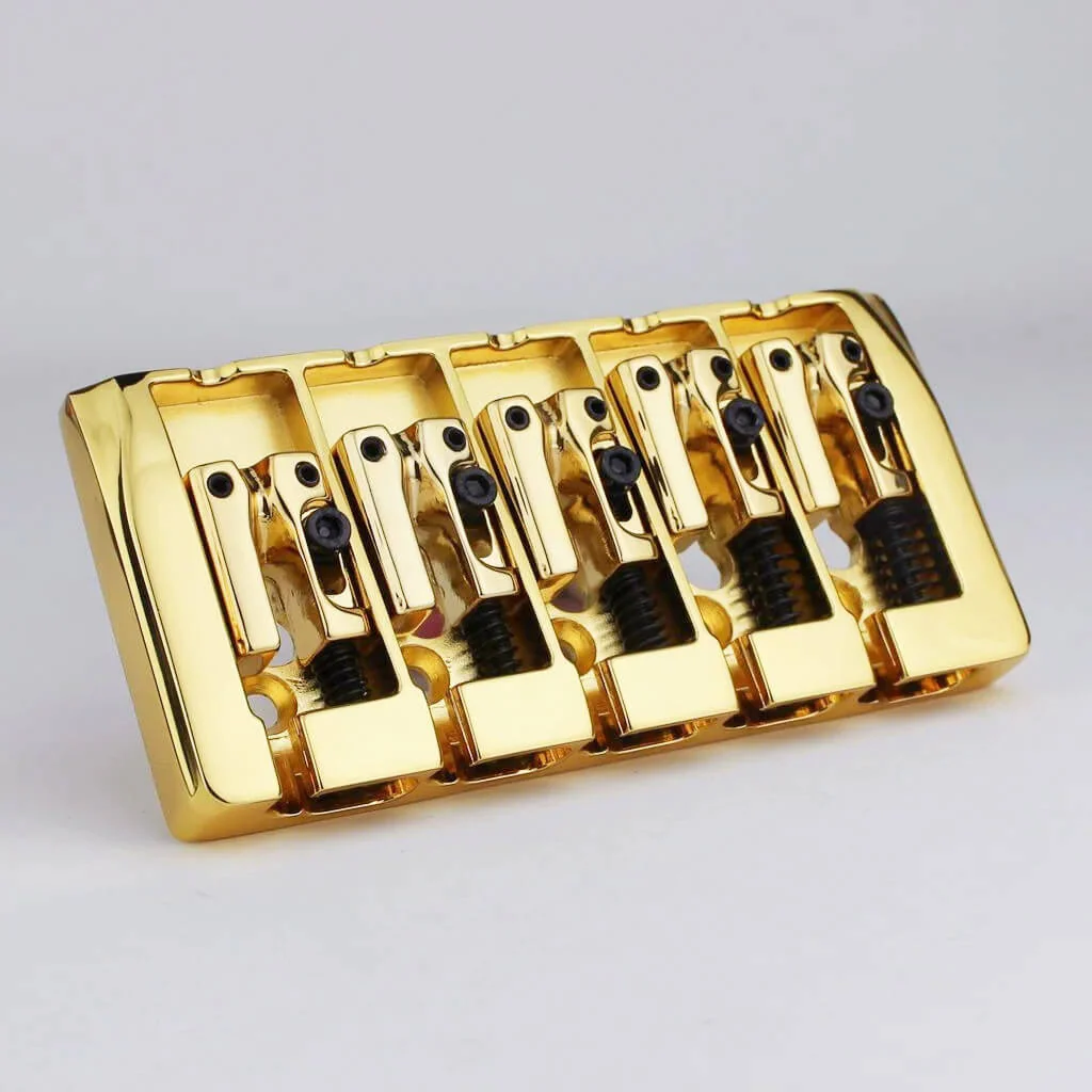 Guyker 5-String Bass Bridge 19mm Spacing Locking Zinc Saddles GB405 - Image 3