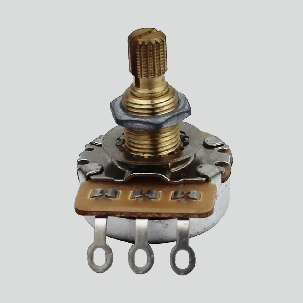 A250K Brass Split Shaft Volume Potentiometer--Guyker - Image 3
