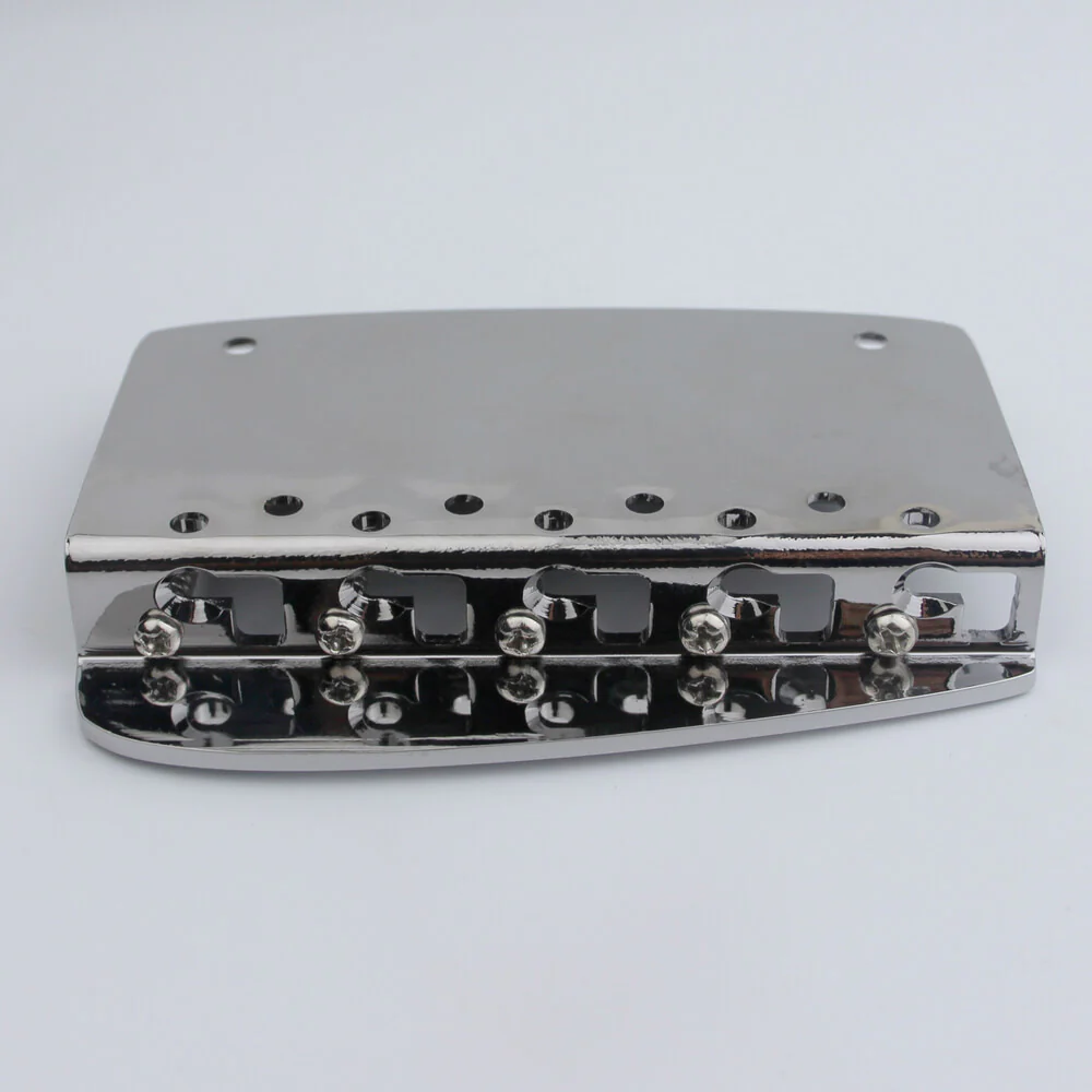 GB2013 Chrome 5 String Hard Tail Fixed Bass Brass Bridge - Image 6