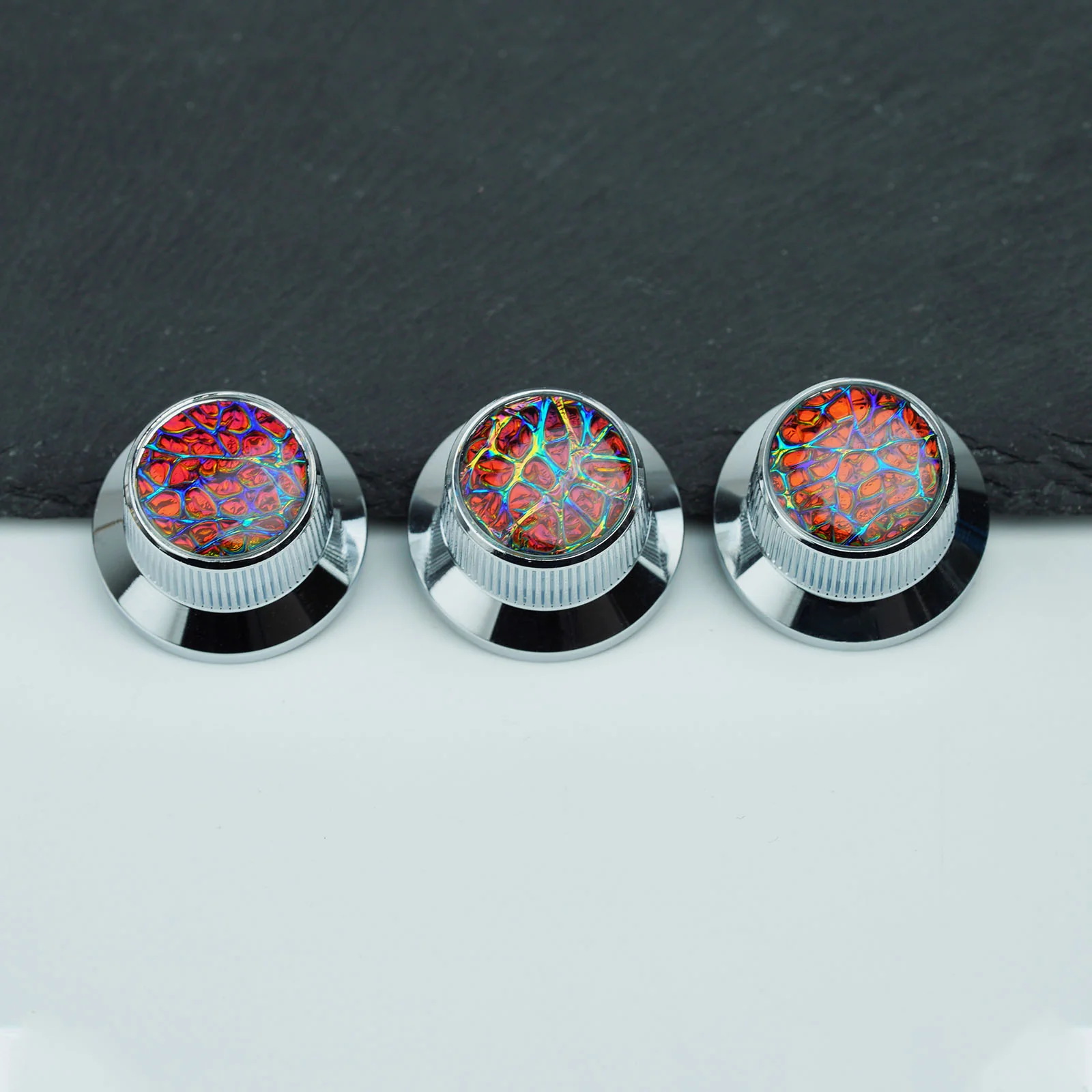 Guyker CKB019A Gold Foil Starburst Aluminum Control Knobs 6.3mm for Electric Guitar & Bass - Image 14