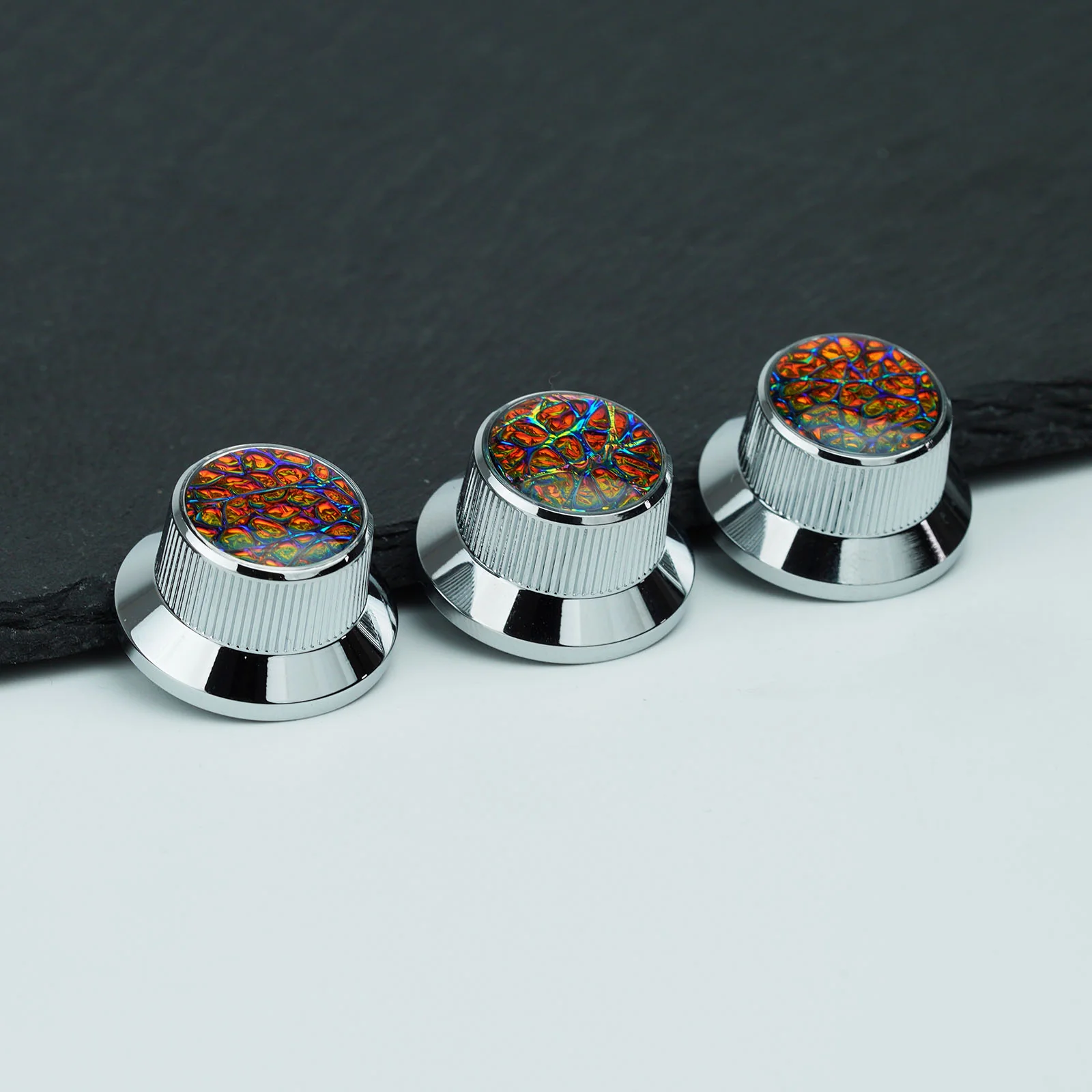 Guyker CKB019A Gold Foil Starburst Aluminum Control Knobs 6.3mm for Electric Guitar & Bass - Image 15