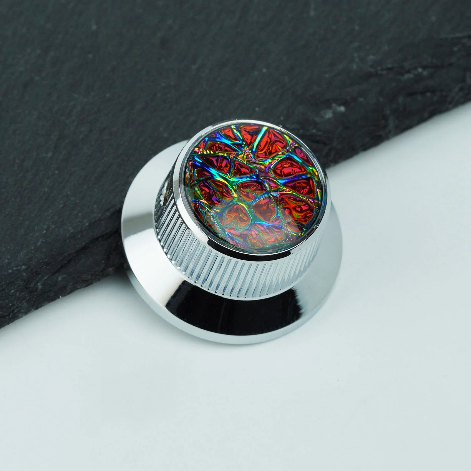 Guyker CKB019A Gold Foil Starburst Aluminum Control Knobs 6.3mm for Electric Guitar & Bass - Image 5