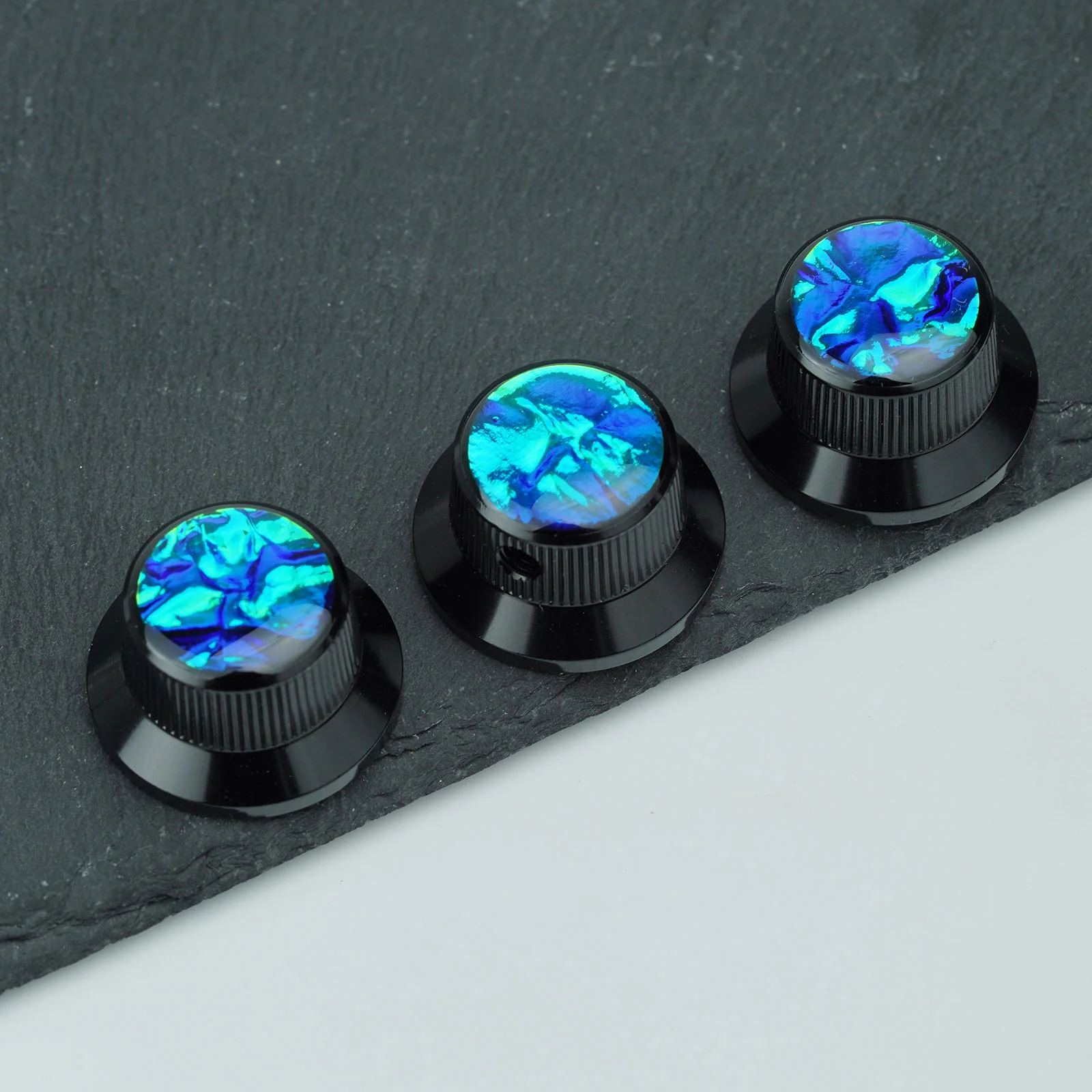 Guyker CKB019B Aluminum 6.3mm Control Knobs 3PC with Pattern Top for Electric Guitar & Bass - Image 11