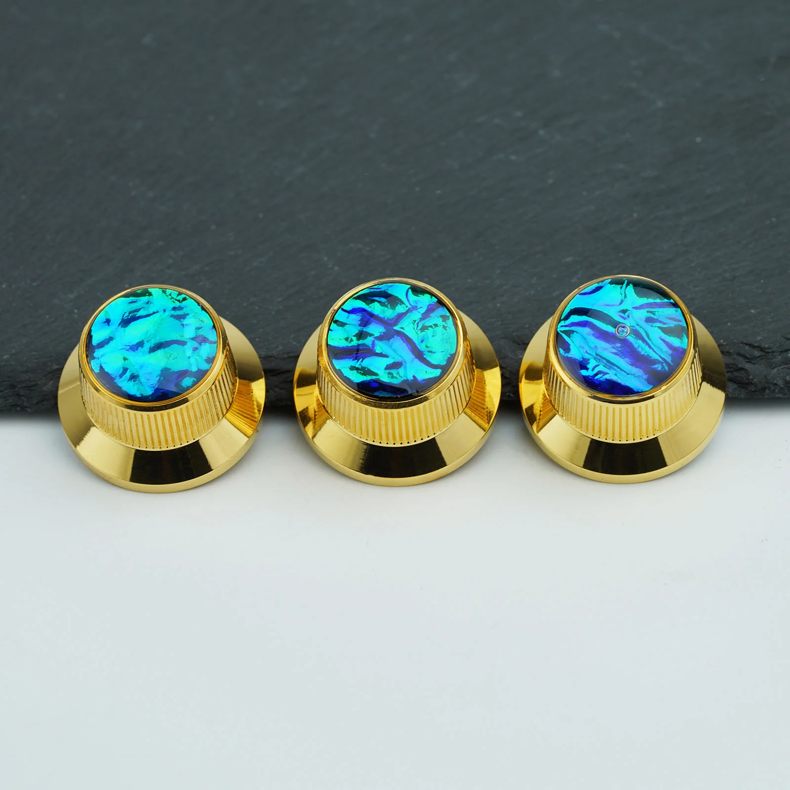 Guyker CKB019B Aluminum 6.3mm Control Knobs 3PC with Pattern Top for Electric Guitar & Bass - Image 16