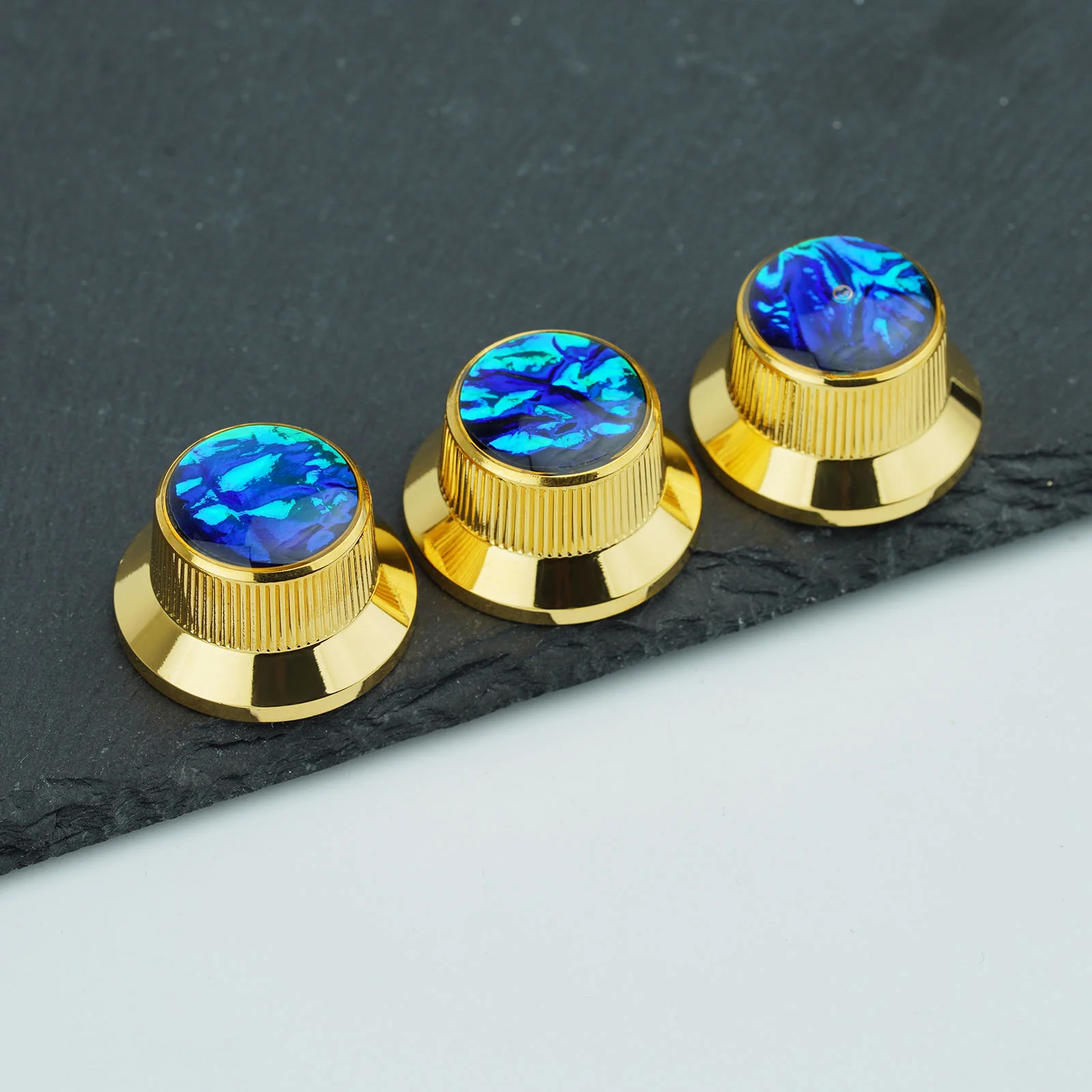 Guyker CKB019B Aluminum 6.3mm Control Knobs 3PC with Pattern Top for Electric Guitar & Bass - Image 19