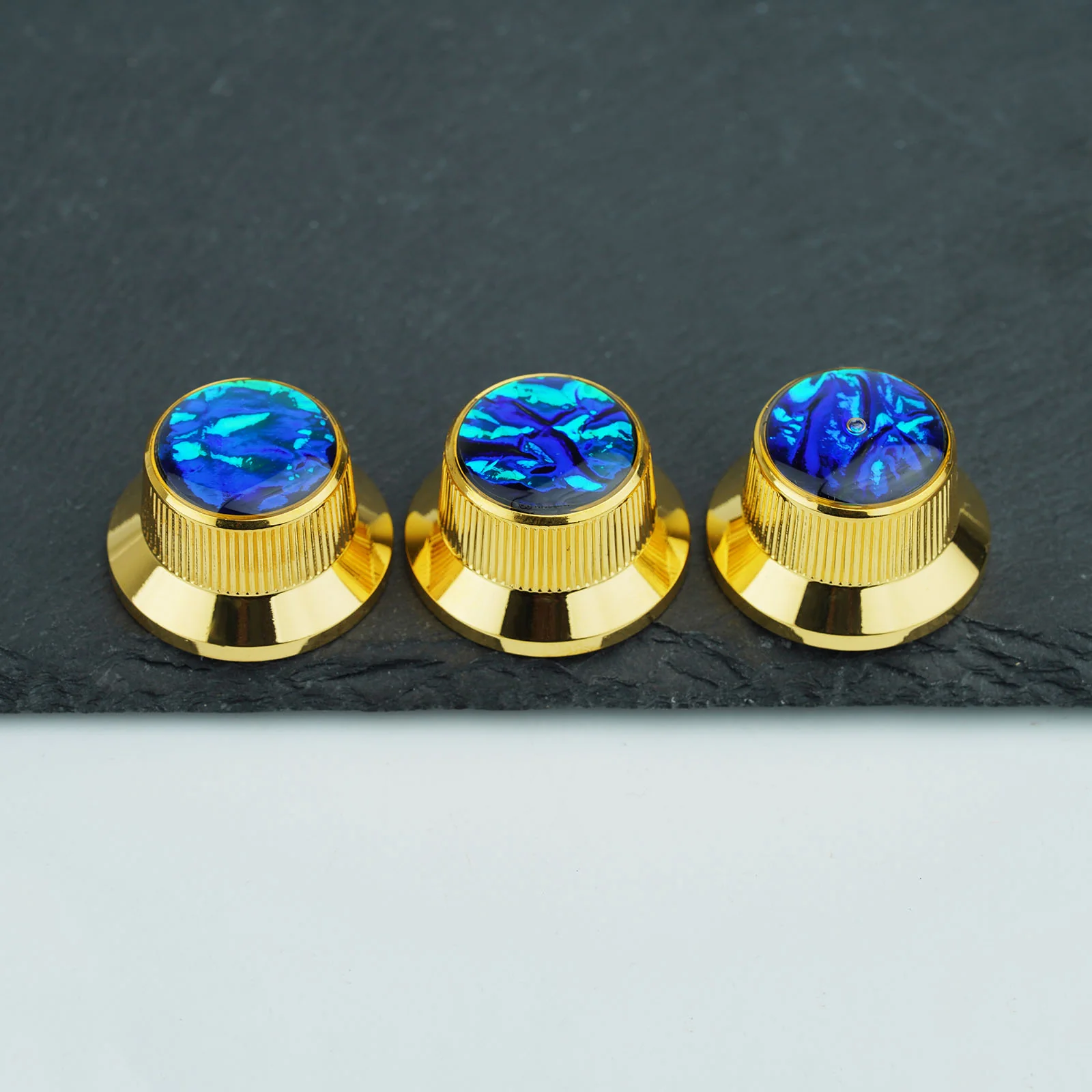Guyker CKB019B Aluminum 6.3mm Control Knobs 3PC with Pattern Top for Electric Guitar & Bass - Image 20