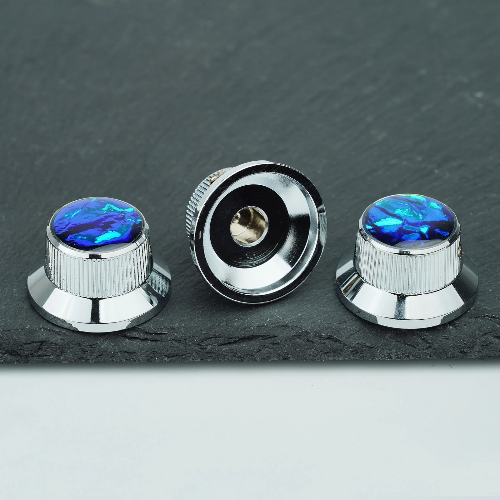 Guyker CKB019B Aluminum 6.3mm Control Knobs 3PC with Pattern Top for Electric Guitar & Bass - Image 9