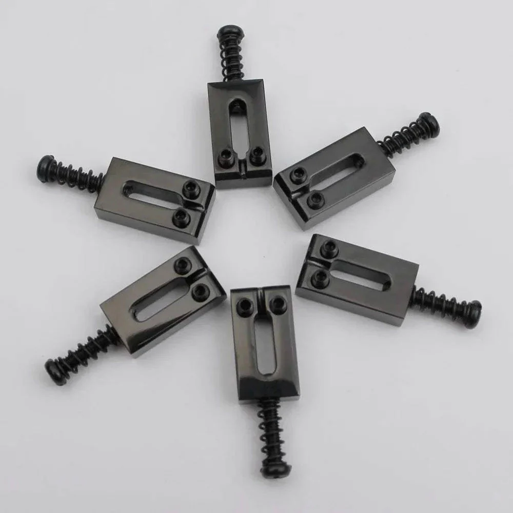 CNC-XD 10.5/10.8MM Guitar Tremolo Bridge Brass Saddles With Chrome Or Black Screws - Image 3