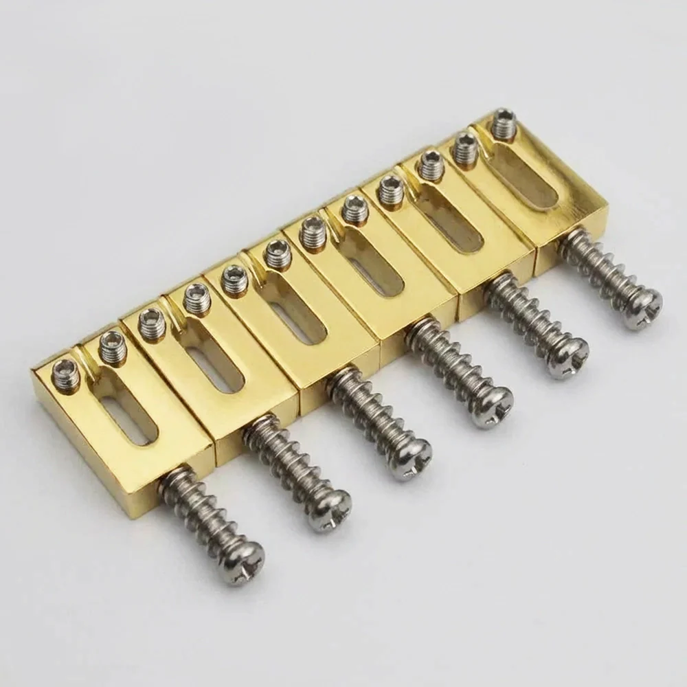 CNC-XD 10.5/10.8MM Guitar Tremolo Bridge Brass Saddles With Chrome Or Black Screws - Image 8