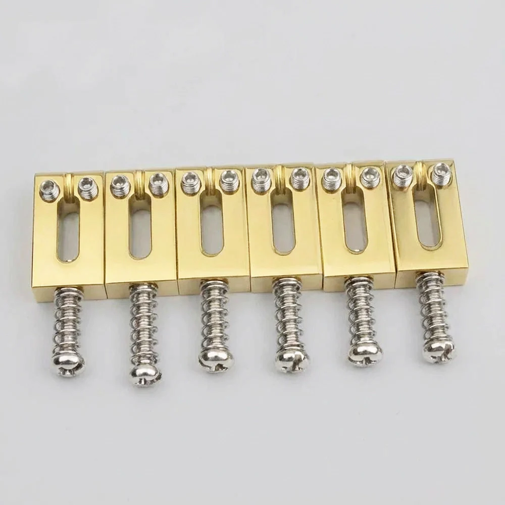 CNC-XD 10.5/10.8MM Guitar Tremolo Bridge Brass Saddles With Chrome Or Black Screws - Image 9