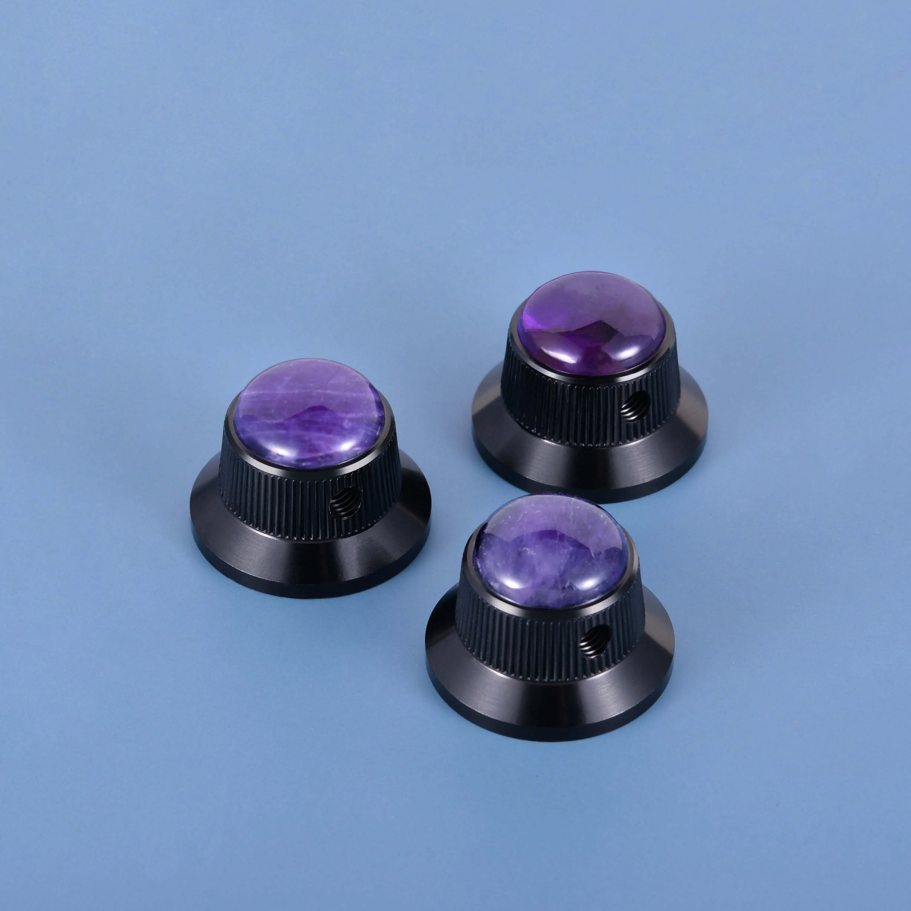 CKB020 Electric Guitar Bass Dia. 6 Metal Control Volume Knob Hat Type Opal Stone Surface - Image 16