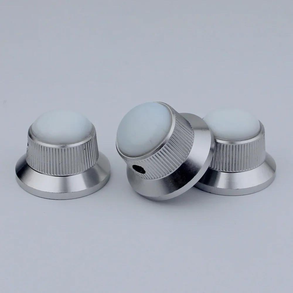 CKB020 Electric Guitar Bass Dia. 6 Metal Control Volume Knob Hat Type Opal Stone Surface - Image 20
