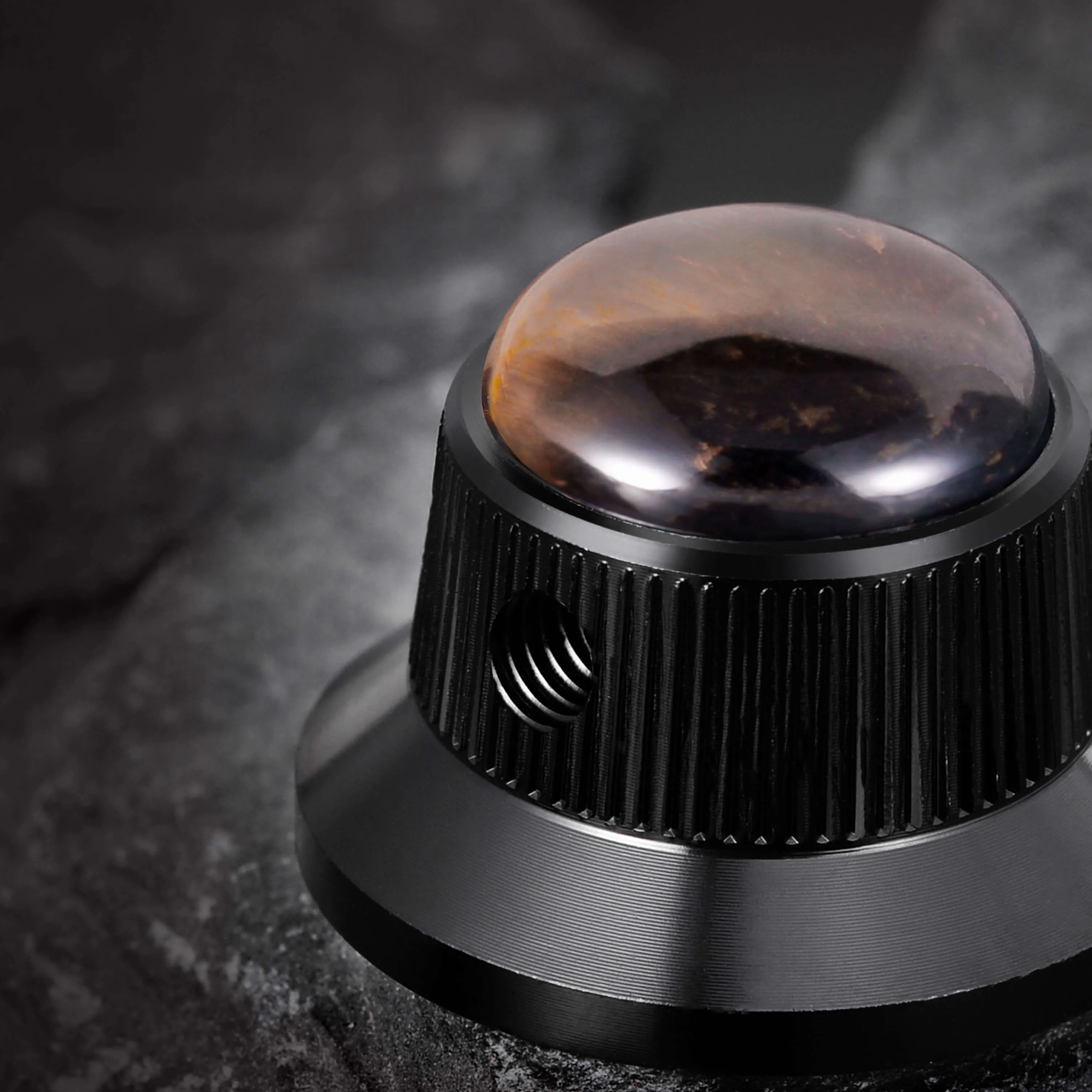 CKB020 Electric Guitar Bass Dia. 6 Metal Control Volume Knob Hat Type Opal Stone Surface - Image 25