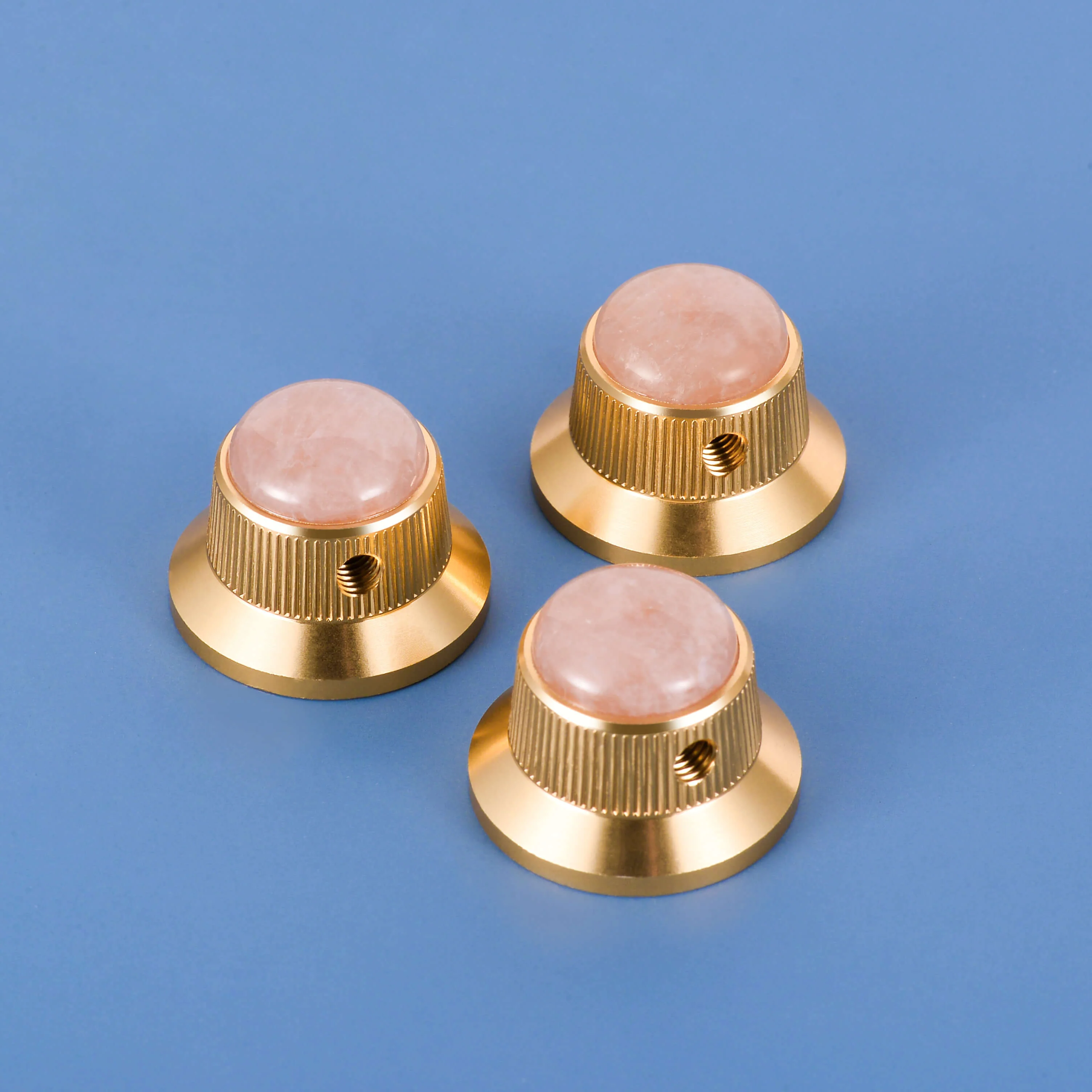 CKB020 Electric Guitar Bass Dia. 6 Metal Control Volume Knob Hat Type Opal Stone Surface - Image 32