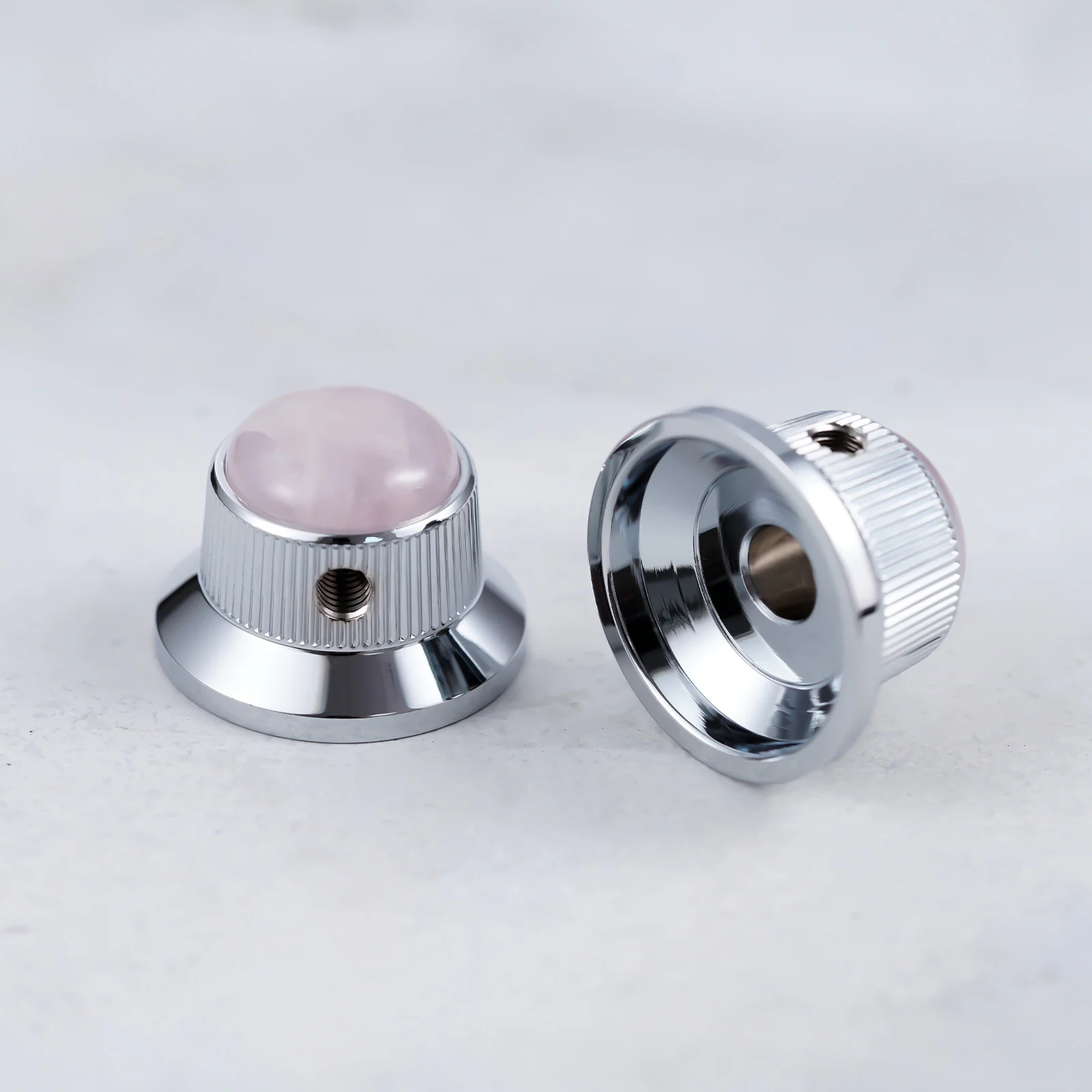 CKB020 Electric Guitar Bass Dia. 6 Metal Control Volume Knob Hat Type Opal Stone Surface - Image 5