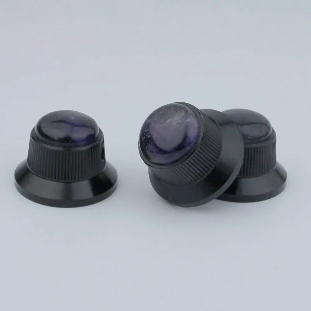 CKB020 Electric Guitar Bass Dia. 6 Metal Control Volume Knob Hat Type Opal Stone Surface - Image 9
