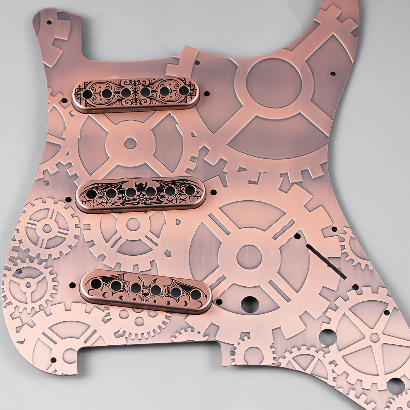 Guyker PG001 11-hole Modern-style S/S/S Brass Pickguard for FD Stratocaster - Image 15