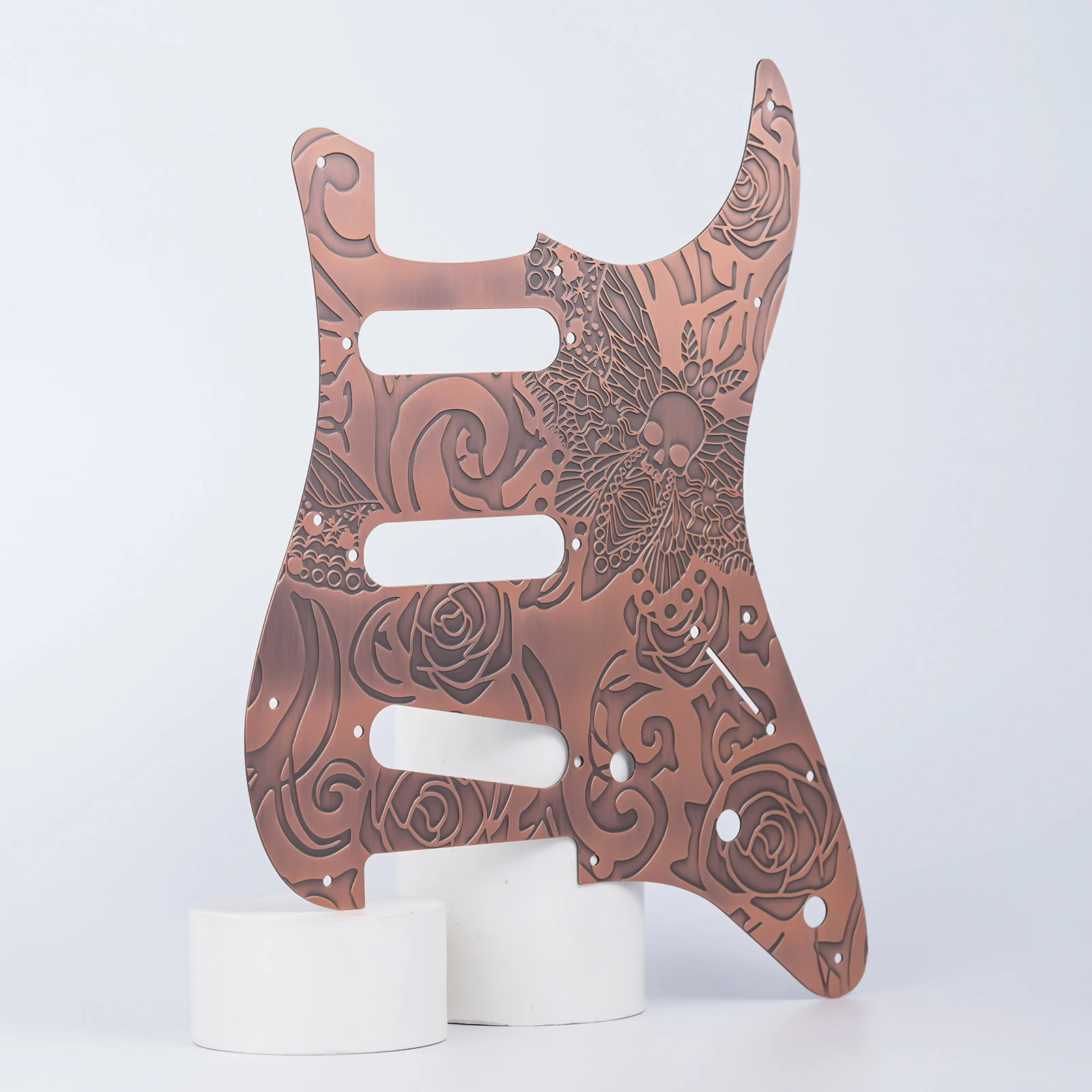 Guyker PG001 11-hole Modern-style S/S/S Brass Pickguard for FD Stratocaster - Image 24