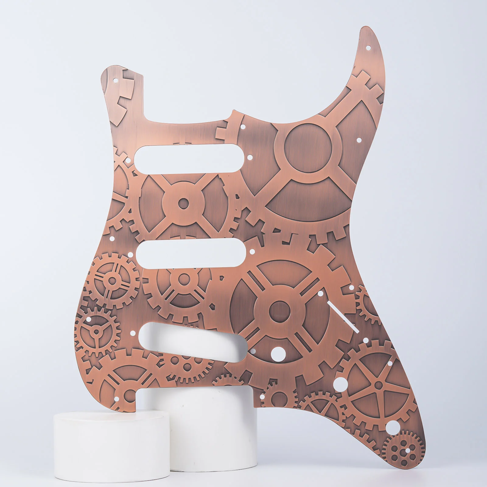 Guyker PG001 11-hole Modern-style S/S/S Brass Pickguard for FD Stratocaster - Image 29