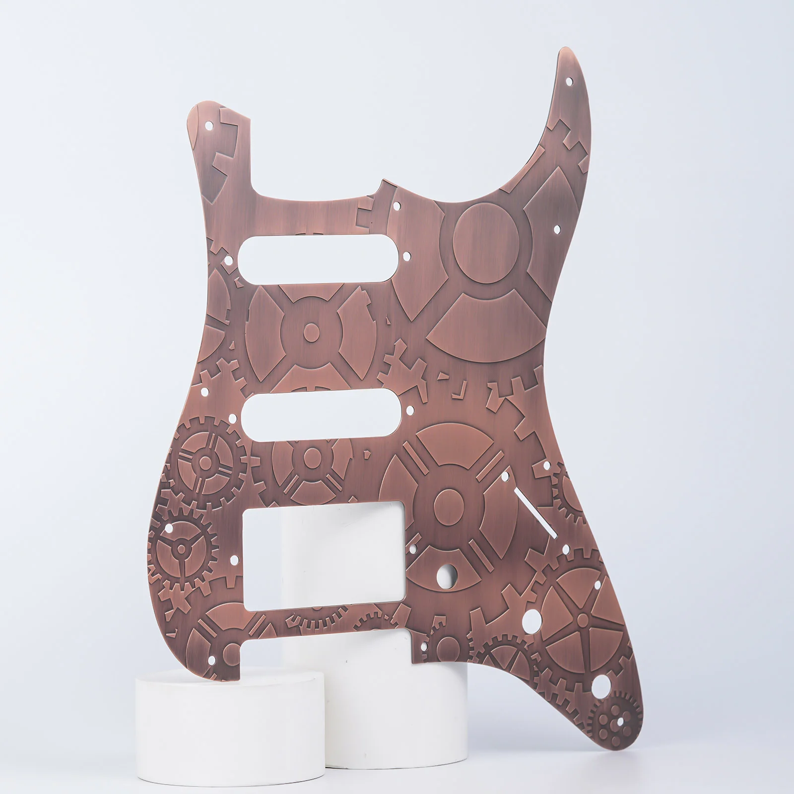 Guyker PG005 11-hole Modern-style S/S/H Brass Pickguard for FD Stratocaster - Image 10