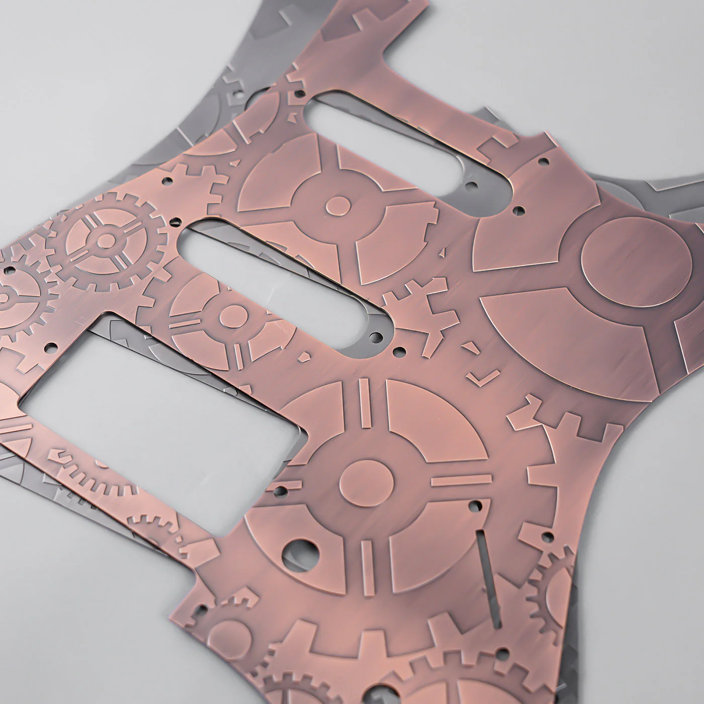 Guyker PG005 11-hole Modern-style S/S/H Brass Pickguard for FD Stratocaster - Image 3