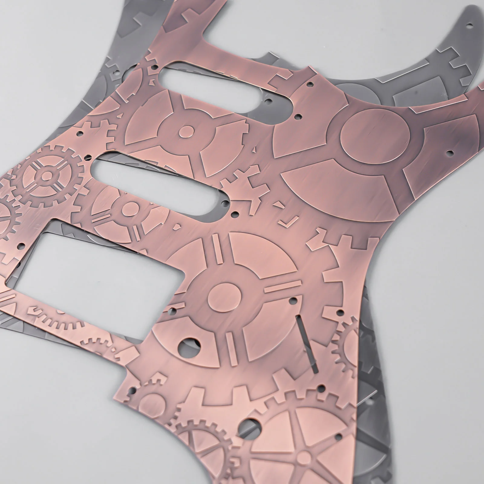 Guyker PG005 11-hole Modern-style S/S/H Brass Pickguard for FD Stratocaster - Image 6