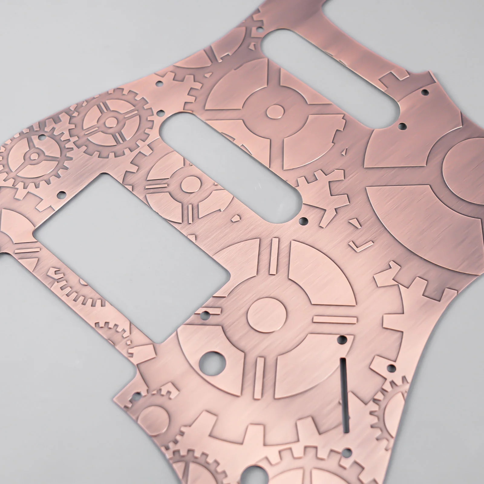 Guyker PG005 11-hole Modern-style S/S/H Brass Pickguard for FD Stratocaster - Image 9