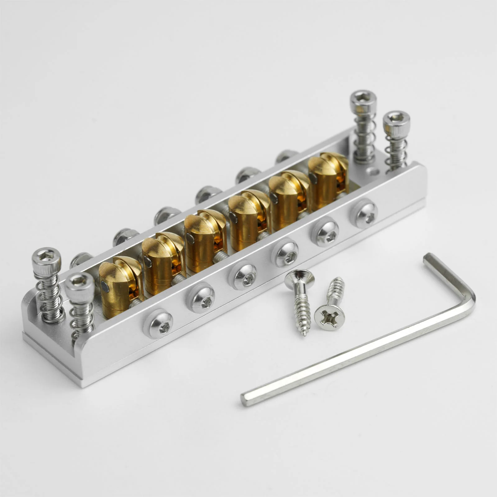 Guyker GMA-100 Roller Saddle Hardtail Bridge Rickenbacker Style for 6 & 12-String Guitar - Image 6