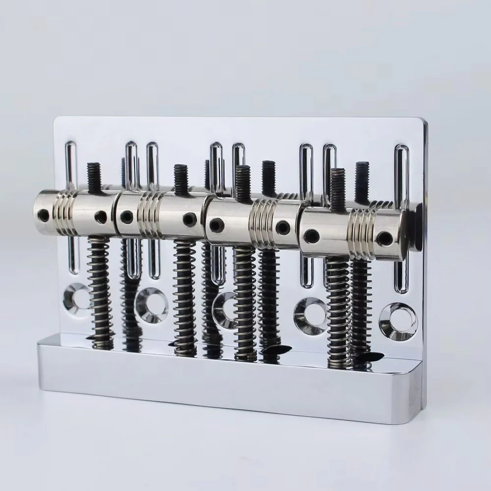 Guyker Jazz Bass Bridge 4-String Machined Brass Saddles GB403 - Image 3