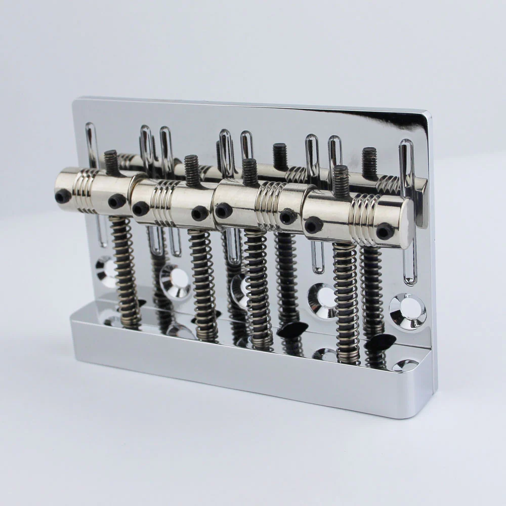 Guyker Jazz Bass Bridge 4-String Machined Brass Saddles GB403 - Image 4