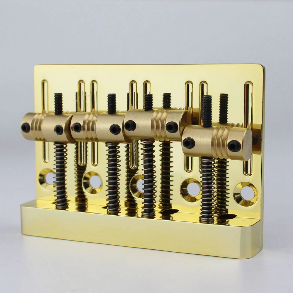 Guyker Jazz Bass Bridge 4-String Machined Brass Saddles GB403 - Image 5