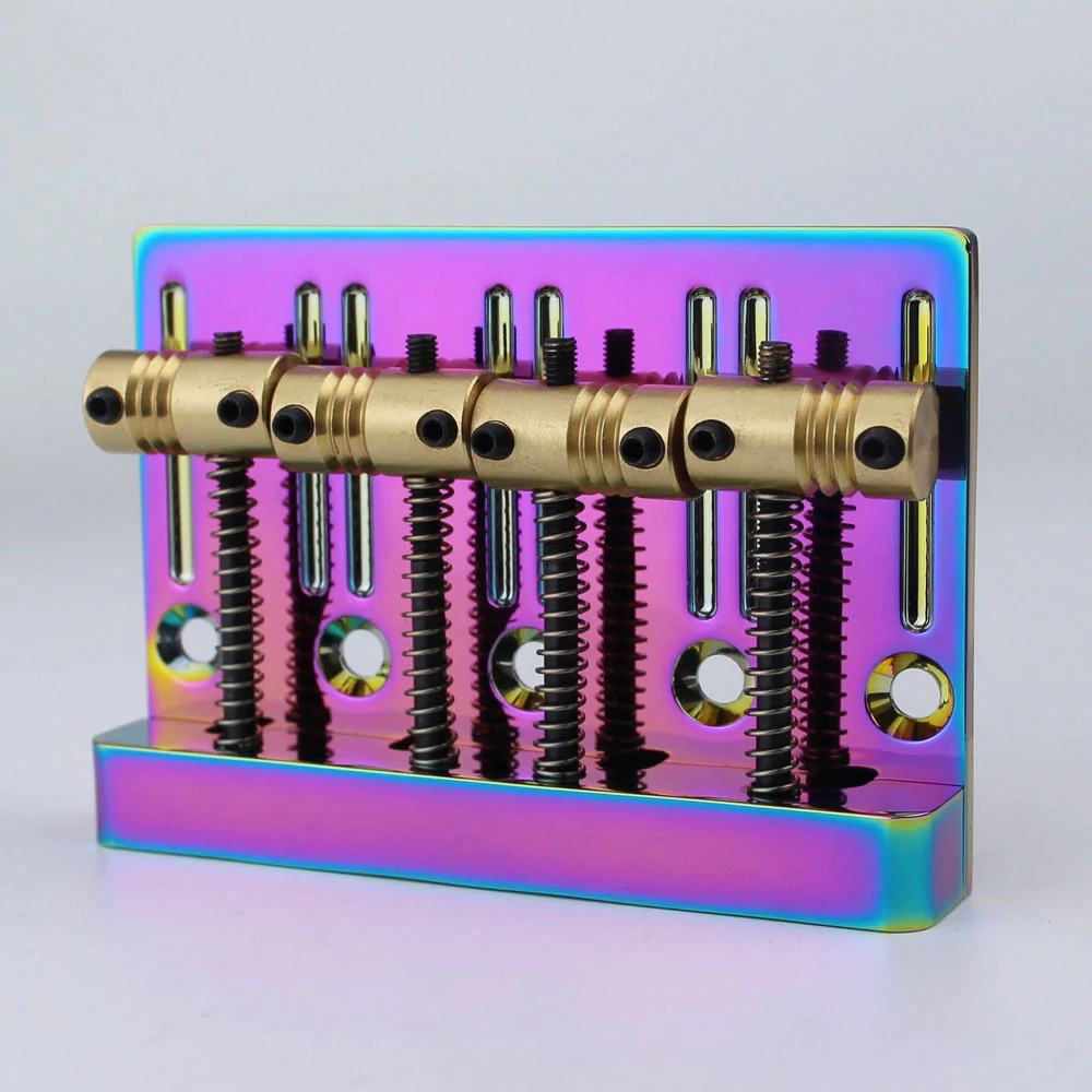 Guyker Jazz Bass Bridge 4-String Machined Brass Saddles GB403 - Image 7