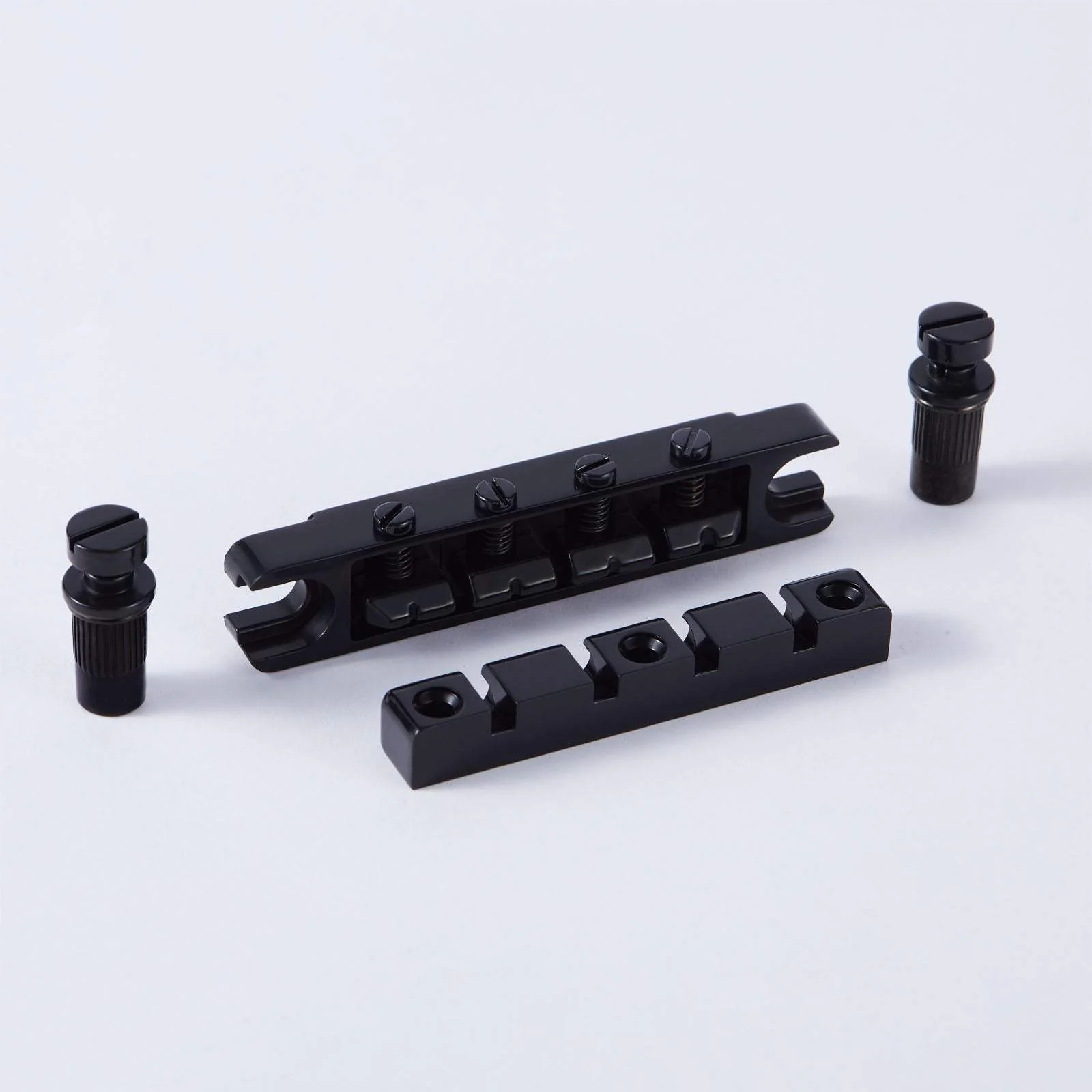 Guyker Bass Guitar Bridge 4-String Zinc Alloy Adjustable Saddles BS004 - Image 7