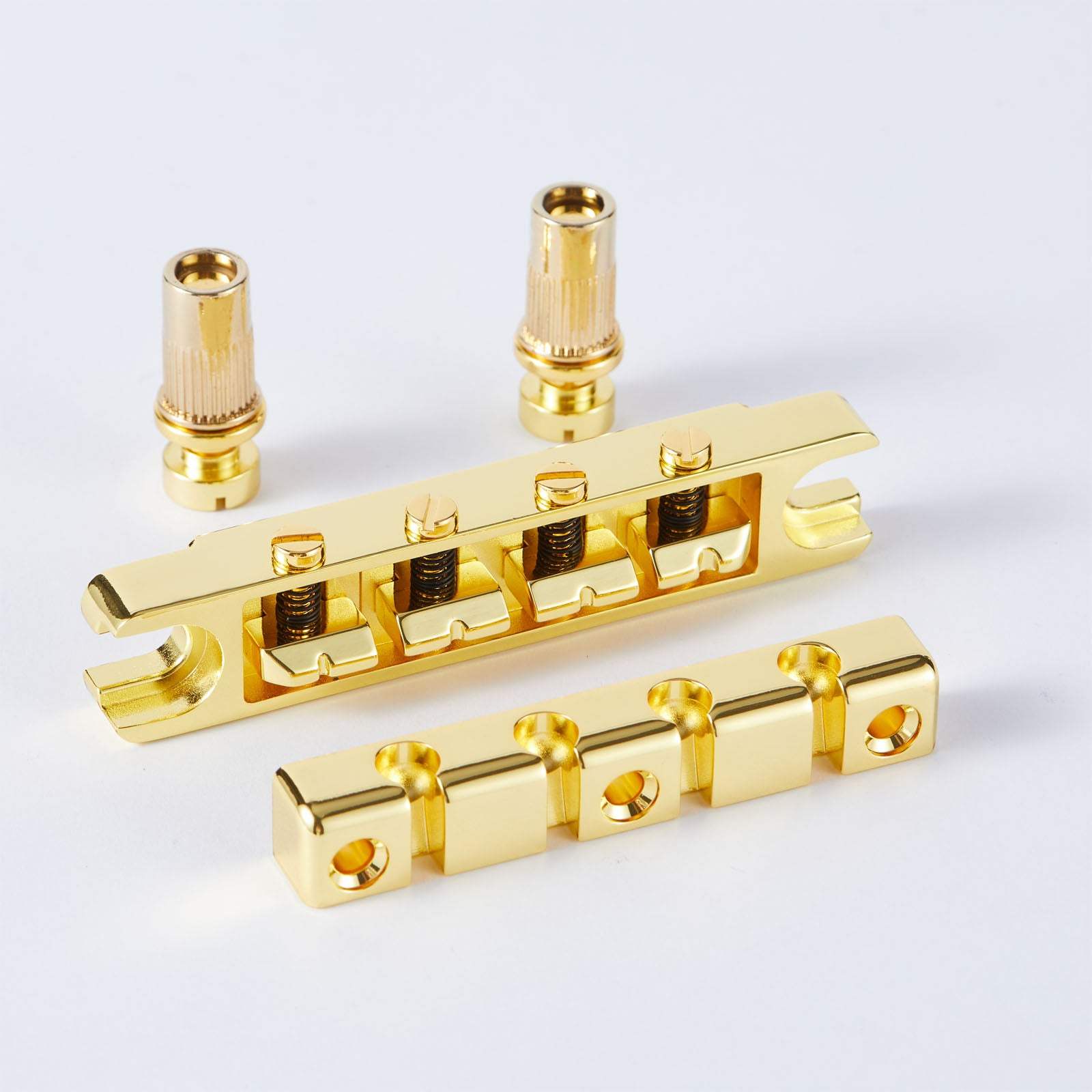 Guyker Bass Guitar Bridge 4-String Zinc Alloy Adjustable Saddles BS004 - Image 8