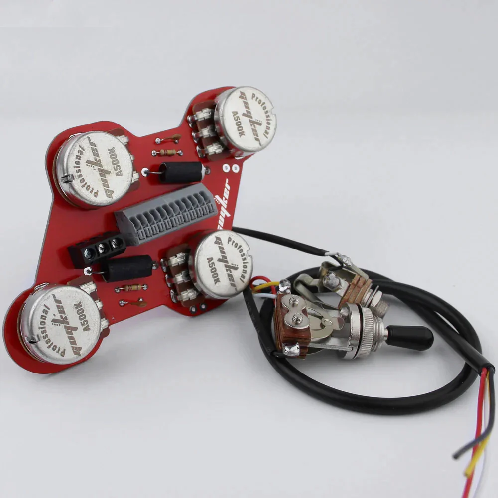 GUYKER A500K Potentiometer Circuit Board Connection Switch Jack PREAMP For Guitar Accessories - Image 3