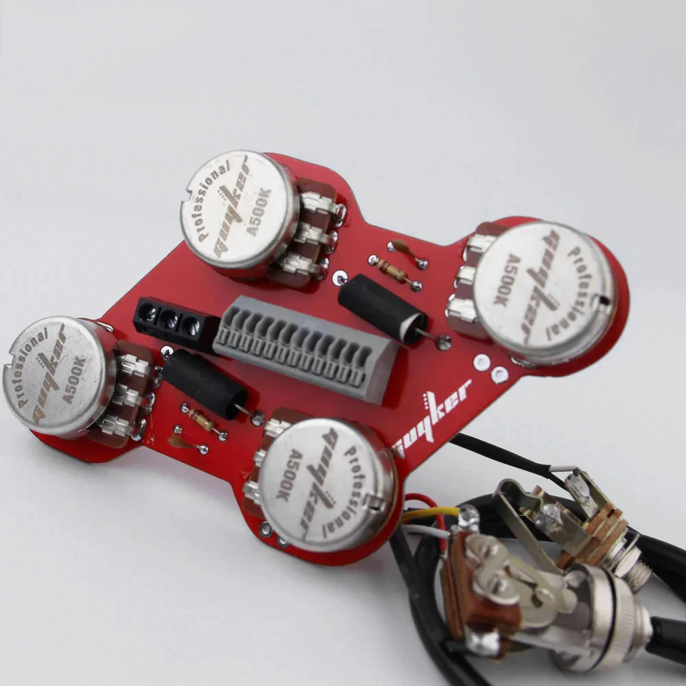 GUYKER A500K Potentiometer Circuit Board Connection Switch Jack PREAMP For Guitar Accessories - Image 4