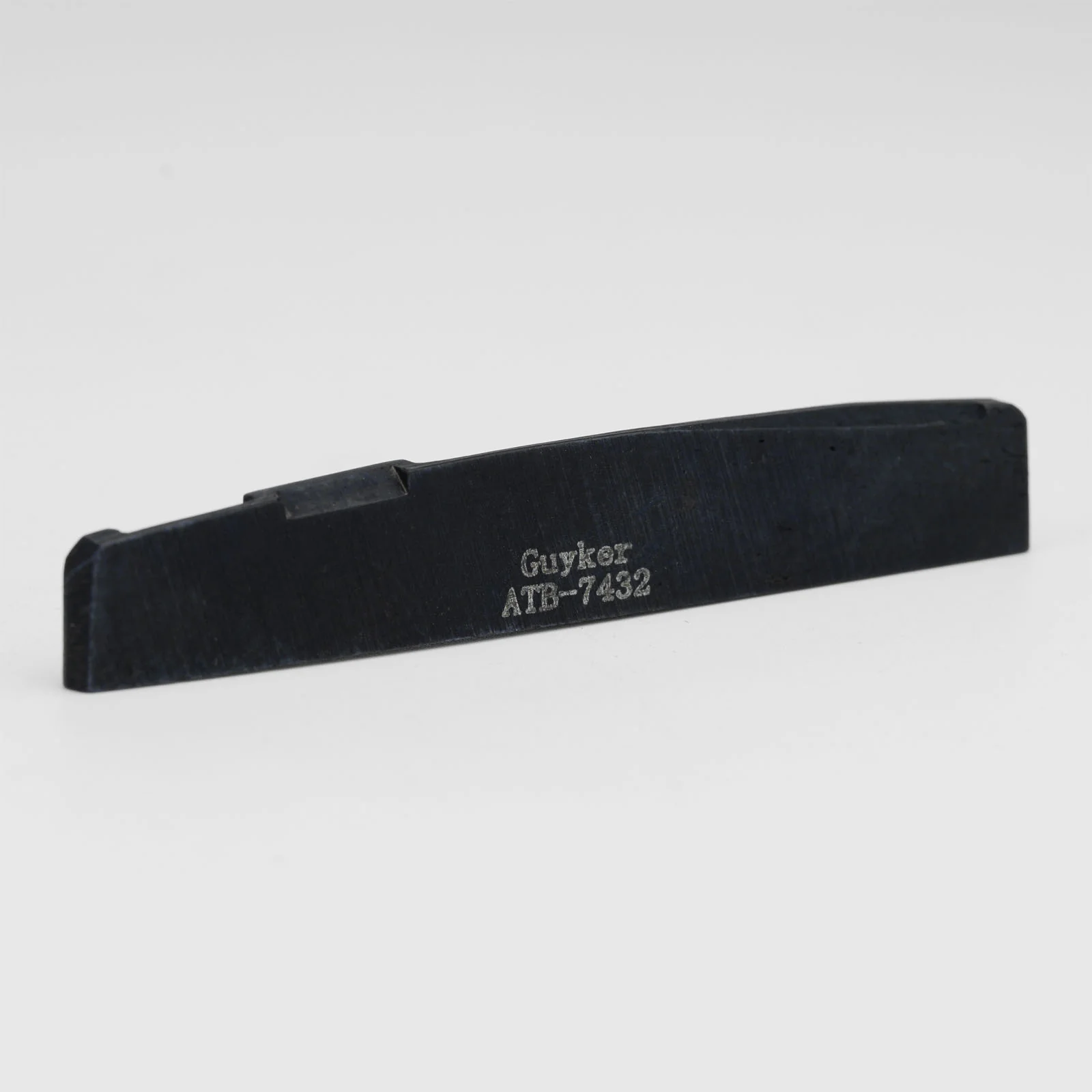 Guyker Bone Nut for Acoustic Guitar Black Flat Bottom Raw Pre-Slotted Nut - Image 6