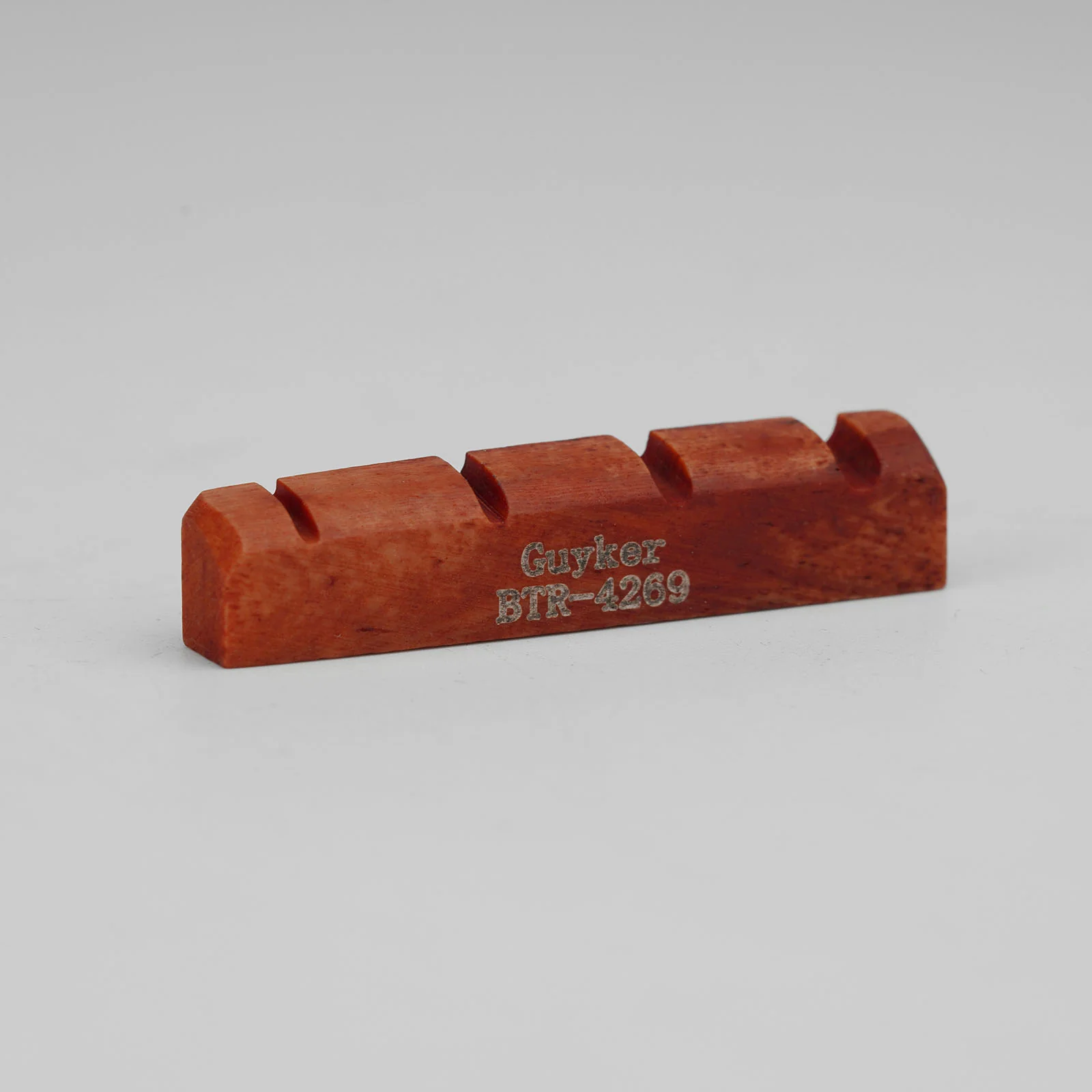 Guyker Red Bone Bass Nut Pre-Slotted Flat Bottom for 4-String Bass - Image 3