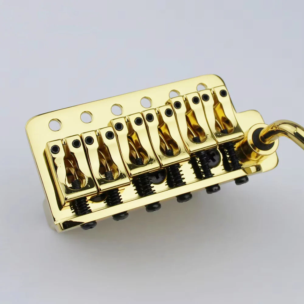 GG1013A Guyker Chrome Black Gold Guitar Tremolo Bridge String Spacing 10.8MM With Tremolo System Saddle And Brass Block - Image 9